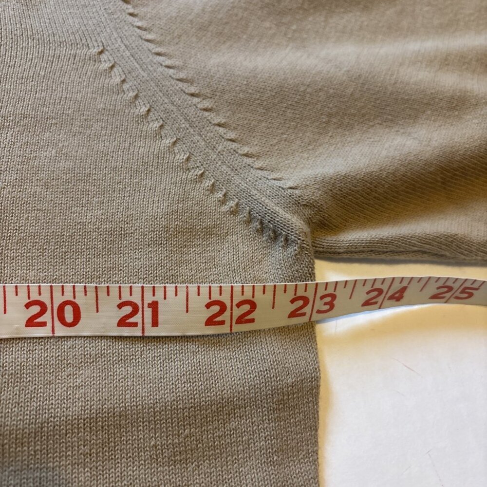 Jos A Bank V-neck Tan Pima Cotton Sweater Size Large - Picture 3 of 5
